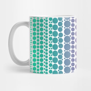 Teal To Purple Gradient Polka Dots Mug